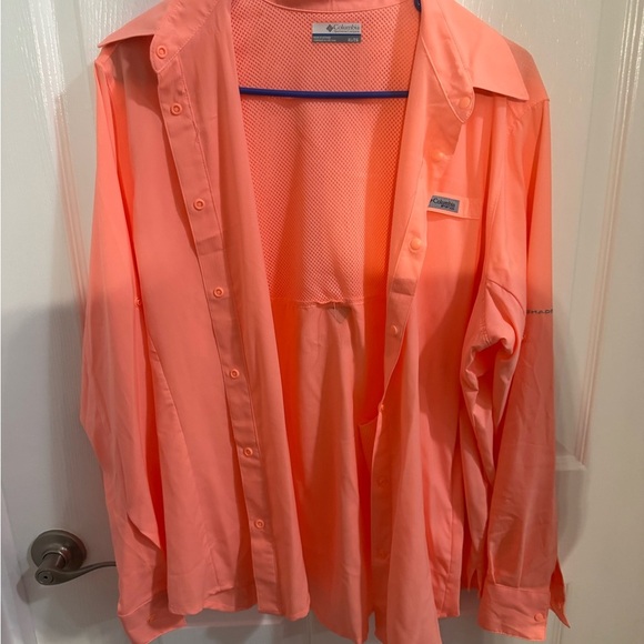 Columbia Coral Button-Up Shirt Hiking Sun protection - Picture 1 of 4
